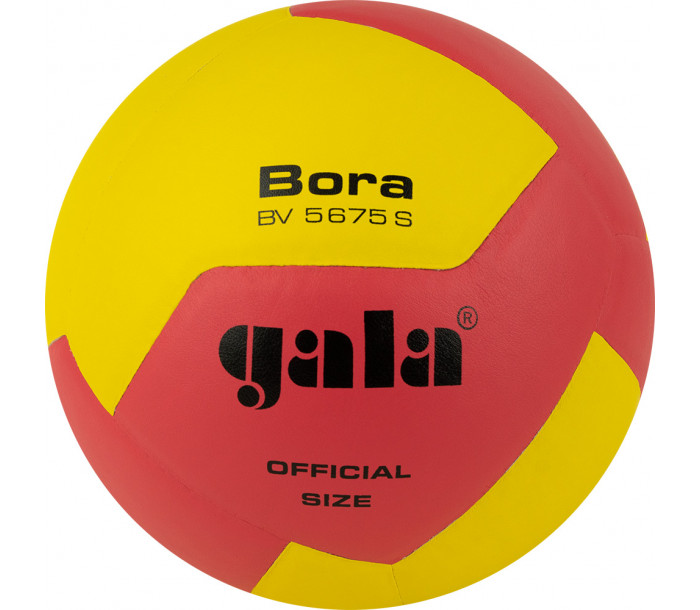 Мяч волейбольный "GALA Bora 12", р. 5, синтетическая кожа ПУ, клееный, бутиловая камера, жёлто-розовый